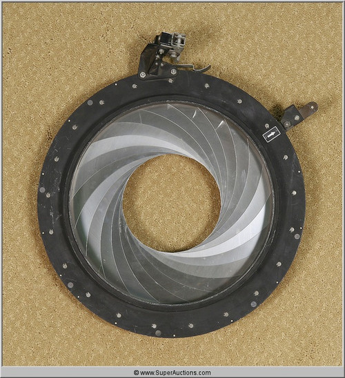 Large 14" Hand Crank Metal Iris, Nautical, SciFi