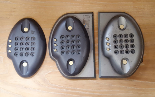 Futuristic Silver Scifi Space Number Pad Wall Control Panel