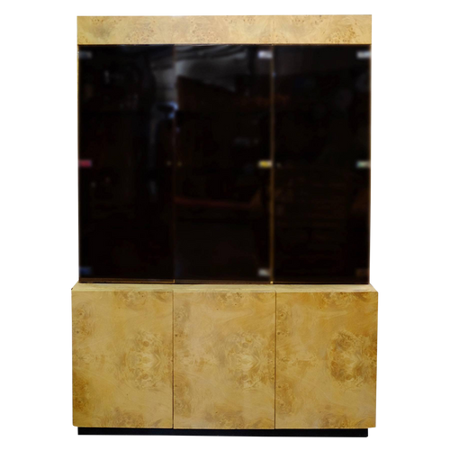 Burl Wood China Cabinet by Dillingham Burl Wood China Cabinet by Dillingham