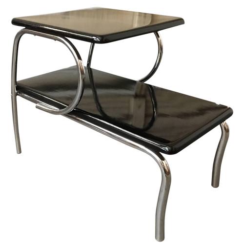 1930s Wolfgang Hoffmann Style Art Deco Chrome & Micarta Side Table 1930s Wolfgang Hoffmann Style Art Deco Chrome & Micarta Side Table