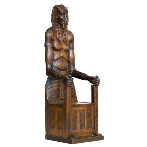 Antique Carved Egyptian Pharaoh Amenhotep III Thrown Jewelry Box Antique Carved Egyptian Pharaoh Amenhotep III Thrown Jewelry Box
