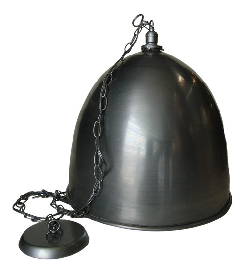 Brushed Aluminum Industrial Round Swag Ceiling Fixture