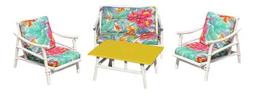 Restored Vintage Complete Rattan Children's Living-Room Set