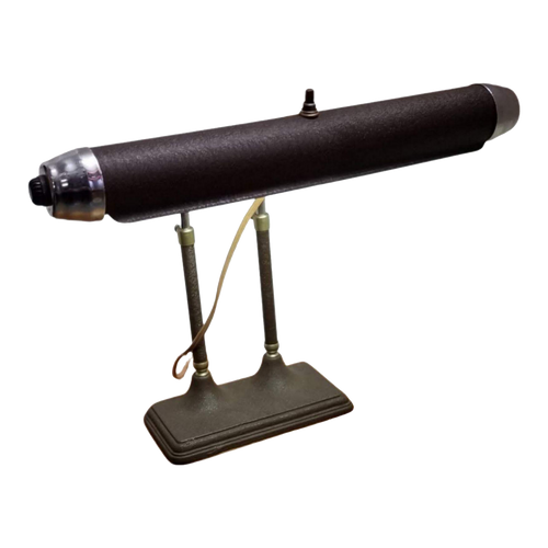 1950s Art Deco Machine Age Chrome Adjustable Flourescent Desk Lamp 1950s Art Deco Machine Age Chrome Adjustable Flourescent Desk Lamp