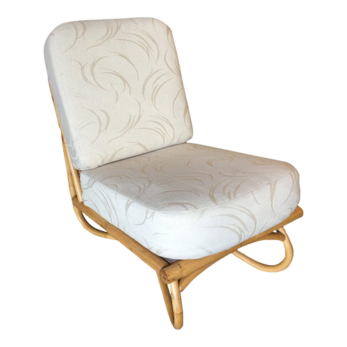 1950s Restored Floating Rattan Lounge Chair in the Style of Paul Frankl 1950s Restored Floating Rattan Lounge Chair in the Style of Paul Frankl