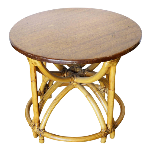 1950s Restored Vintage Five Strand Hour Glass Rattan Coffee Table 1950s Restored Vintage Five Strand Hour Glass Rattan Coffee Table