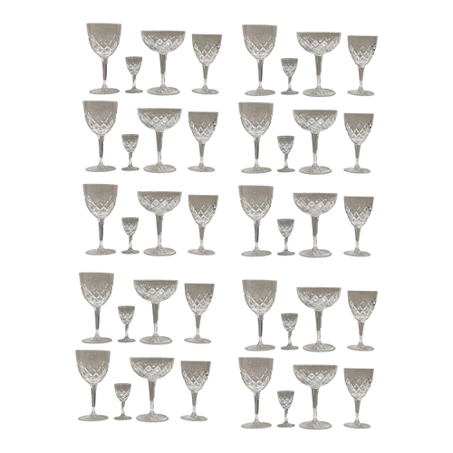 1960s Crystal Waterford Goblets- 40 Pieces
