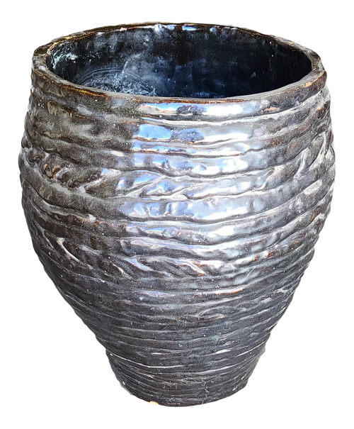 1960s Hand-Spun Layered Clay Art Pottery Vase Signed Davison 1960s Hand-Spun Layered Clay Art Pottery Vase Signed Davison