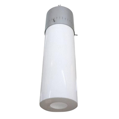 Mid-Century Cylinder Pendant in Silvertone, Circa 1958