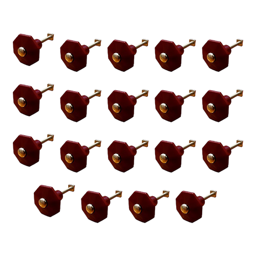 Art Deco Bakelite Octagonal Drawer Door Pull Handle in Burgundy Set of 19 Art Deco Bakelite Octagonal Drawer Door Pull Handle in Burgundy Set of 19