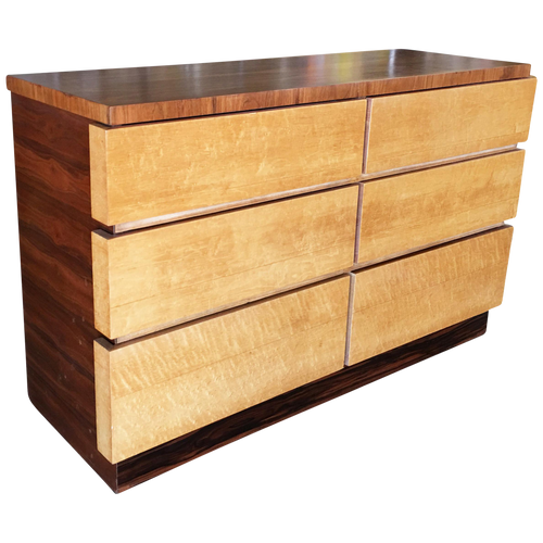 Eliel Saarinen Inspired Streamline Moderne Lowboy Dresser