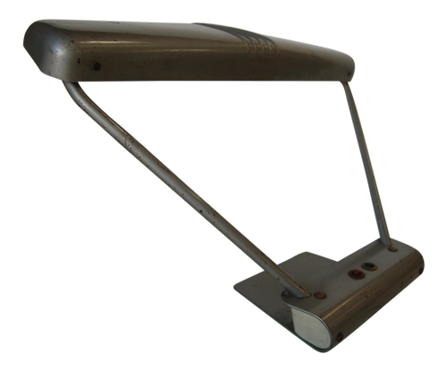 Gunmetal Grey Machine Age Tanker Fluorescent Desk Lamp Gunmetal Grey Machine Age Tanker Fluorescent Desk Lamp