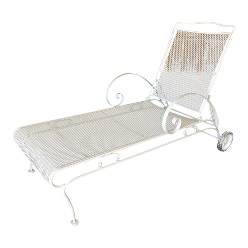 Iron Mesh Outdoor / Patio Chaise Lounge by Woodard