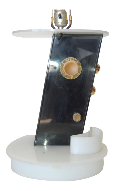 Mid Century Lucite Radio Table Lamp by Moss Lighting Mid Century Lucite Radio Table Lamp by Moss Lighting