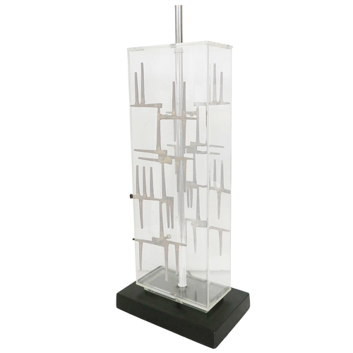 Brutalist Nail Sculptural Lucite Table Lamp by Laurel Brutalist Nail Sculptural Lucite Table Lamp by Laurel