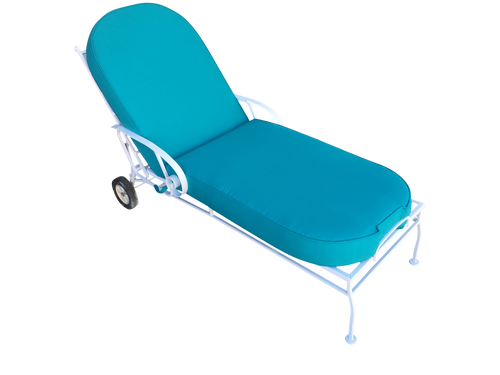 Steel Scrolling Reclining Outdoor / Patio Chaise Lounge by Woodard