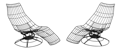 Vintage Mid Century Wire Banana "Siesta" Lounge Chairs by Homecrest - A Pair Vintage Mid Century Wire Banana "Siesta" Lounge Chairs by Homecrest - A Pair