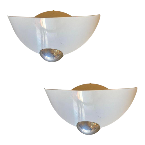 1980s Perry King, Santiago Miranda Arteluce "Aura" Wall Sconces - Set of Two 1980s Perry King, Santiago Miranda Arteluce "Aura" Wall Sconces - Set of Two