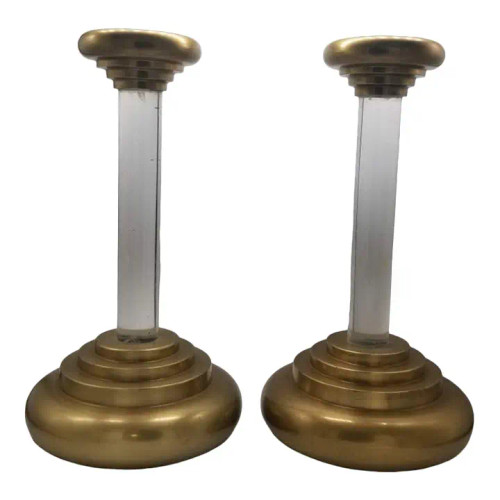 Vintage Candlestick Holders by Charles Hollis Jones - a Pair, Unmarked Vintage Candlestick Holders by Charles Hollis Jones - a Pair, Unmarked