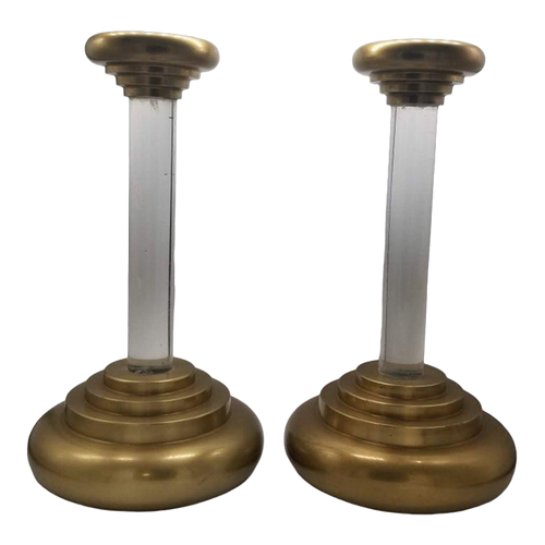 Vintage Candlestick Holders by Charles Hollis Jones - a Pair, Unmarked Vintage Candlestick Holders by Charles Hollis Jones - a Pair, Unmarked