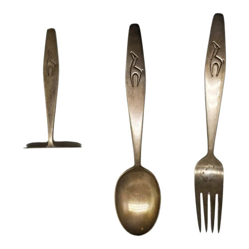 Antique 1900s Set of 3 Kids 830s Silverwareby Mylius, Norway Antique 1900s Set of 3 Kids 830s Silverwareby Mylius, Norway