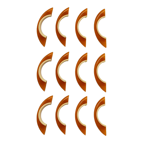 Mid-Century Burnt Orange & Ivory Bakelite Bridge Drawer Pulls - Set of 12 Mid-Century Burnt Orange & Ivory Bakelite Bridge Drawer Pulls - Set of 12