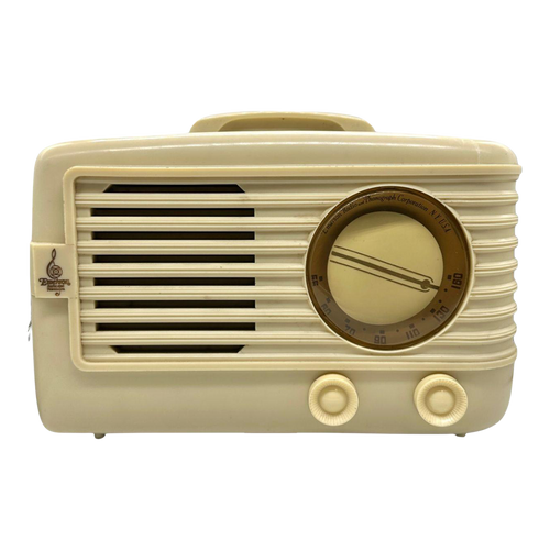 Carrara Ivory 1949 Emerson Model 581 Plaskon Am Vacuum Tube Radio Golden Age Carrara Ivory 1949 Emerson Model 581 Plaskon Am Vacuum Tube Radio Golden Age