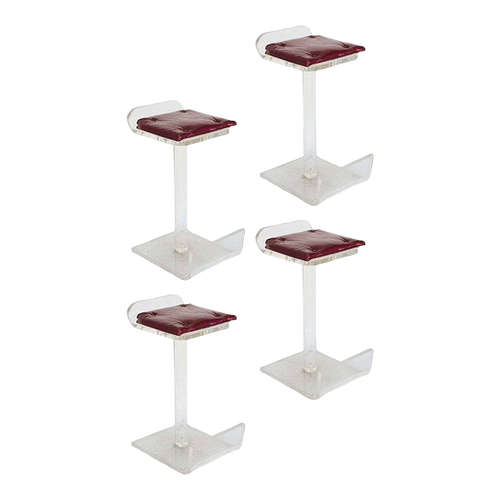 1970s Postmodern Lucite Bar Stools Set of Four 1970s Postmodern Lucite Bar Stools Set of Four