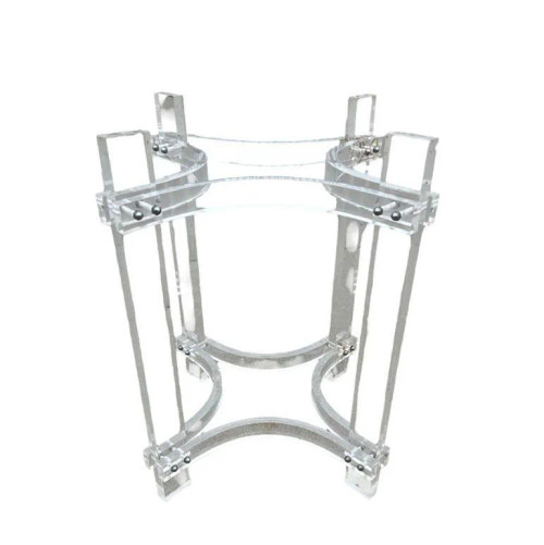 1970s Hollywood Regency Lucite & Glass Round Dining Table by Charles Hollis Jones