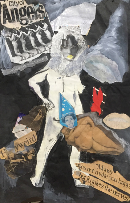 28" x 36" "City of Angeles" Collage on Black Paper 28" x 36" "City of Angeles" Collage on Black Paper