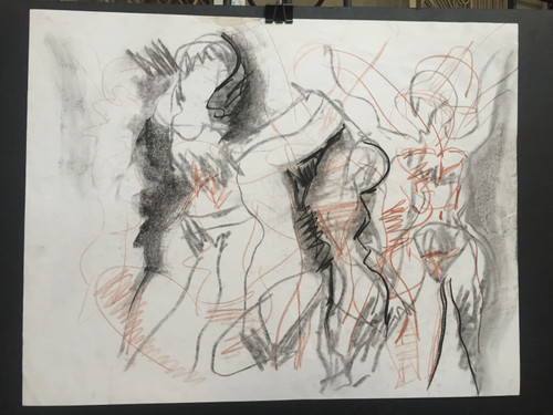 22" x 35" Nude Drawling of Women Paper 22" x 35" Nude Drawling of Women Paper