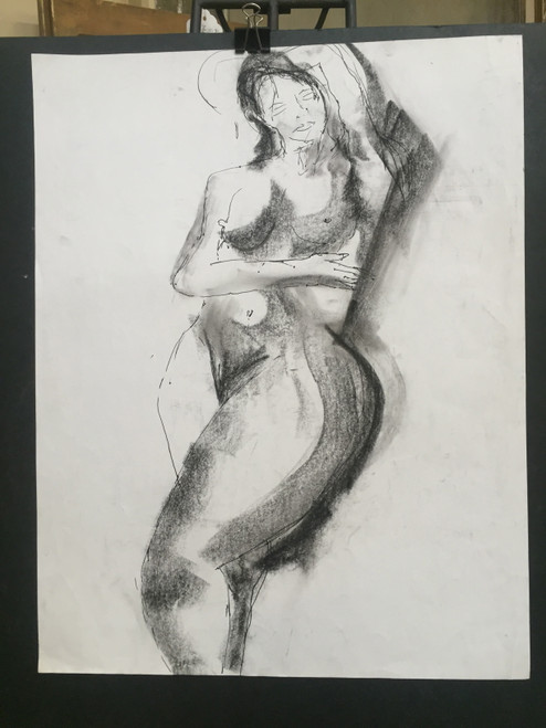 22" x 35" Nude Study of Women Charcoal on Paper 22" x 35" Nude Study of Women Charcoal on Paper