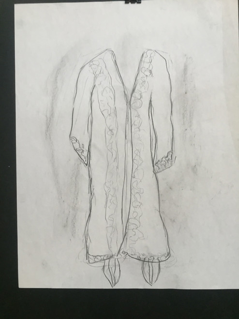 22" x 35" Drawling of a Coat on Paper 22" x 35" Drawling of a Coat on Paper