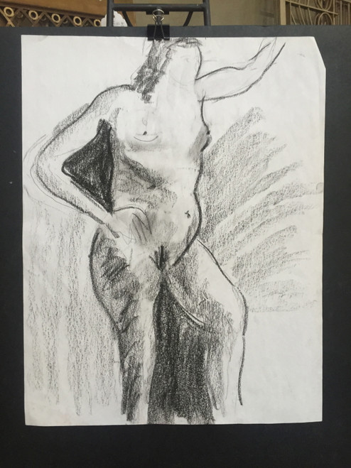 22" x 35" Standing Nude Women Charcoal on Paper 22" x 35" Standing Nude Women Charcoal on Paper