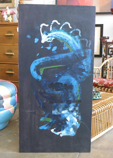 Large Blue and Blue Abstract Painting Oil On Canvas (NEEDS INFO) Large Blue and Blue Abstract Painting Oil On Canvas (NEEDS INFO)