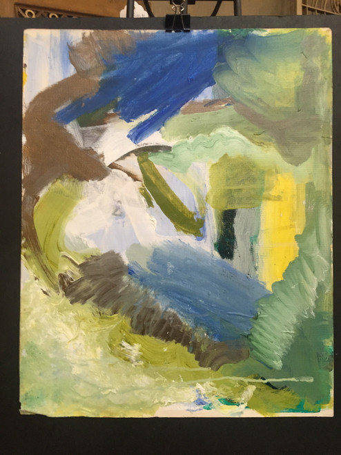 15" x 20" Abstract Forest Modern Art Acrylic on Paper 15" x 20" Abstract Forest Modern Art Acrylic on Paper