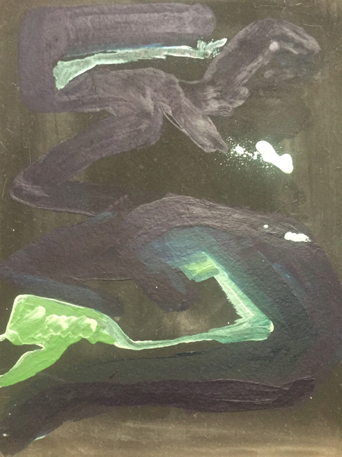 18" x 24" Astract Neon green Night Acrylic on Paper 18" x 24" Astract Neon green Night Acrylic on Paper