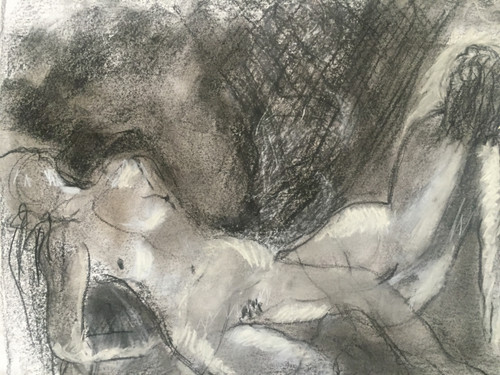 17" x 23" Nude Female Pair Charcoal  on Paper 17" x 23" Nude Female Pair Charcoal  on Paper