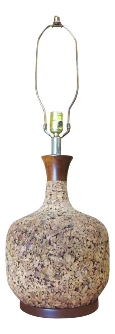1950s Milo Baughman Style Cork Table Lamp 1950s Milo Baughman Style Cork Table Lamp