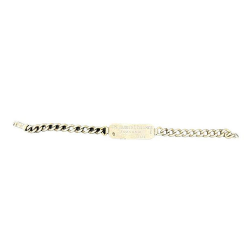 1940s Wwii Sterling Silver Us Army Id Link Bracelet - Harveys on