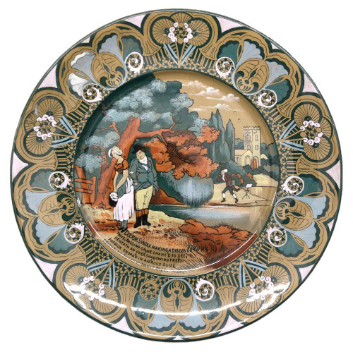 Early 1900s Pottery Buffalo Pottery Deldare "Dr Syntax" Plate Early 1900s Pottery Buffalo Pottery Deldare "Dr Syntax" Plate