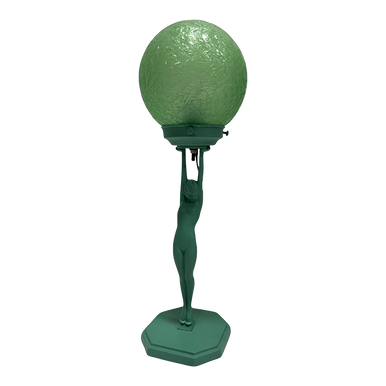 FRNKART・ヌードウーマンディスクランプ 1930s Frankart L210 Nude Sculptural Table Lamp With Stepped Shade