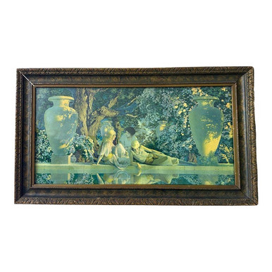Maxfield Parrish “Garden of Allah” Crane Lithograph 1918, Framed