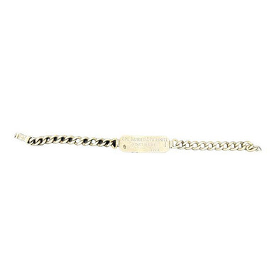 1940s Wwii Sterling Silver Us Army Id Link Bracelet - Harveys on