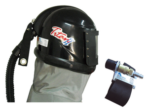 Titan II Supplied Air Respirator Blast Helmet Assembly with Air Flow Controller Titan II Supplied Air Respirator Blast Helmet Assembly with Air Flow Controller