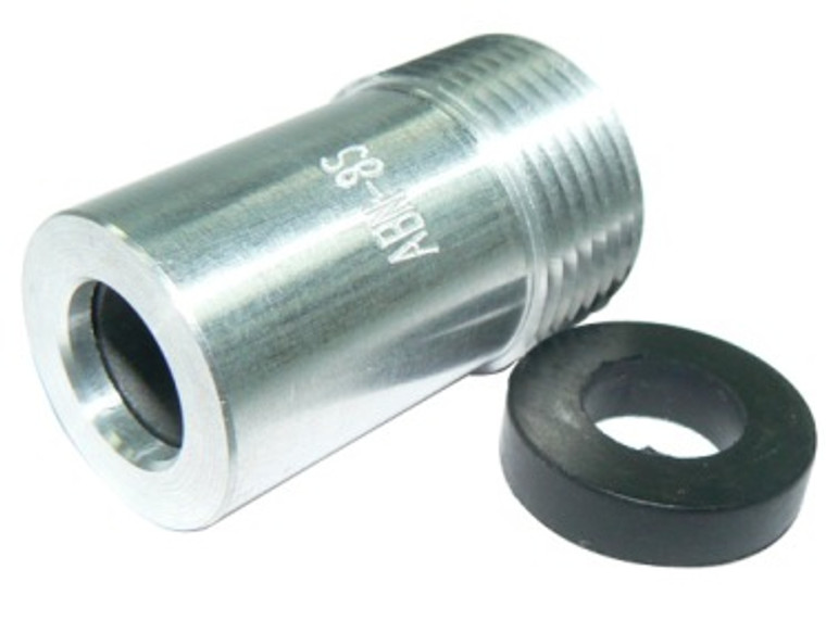 Blast Nozzles Small - ABN-8S Aluminum Jacket Short Series Boron Carbide Nozzle Fine Thread