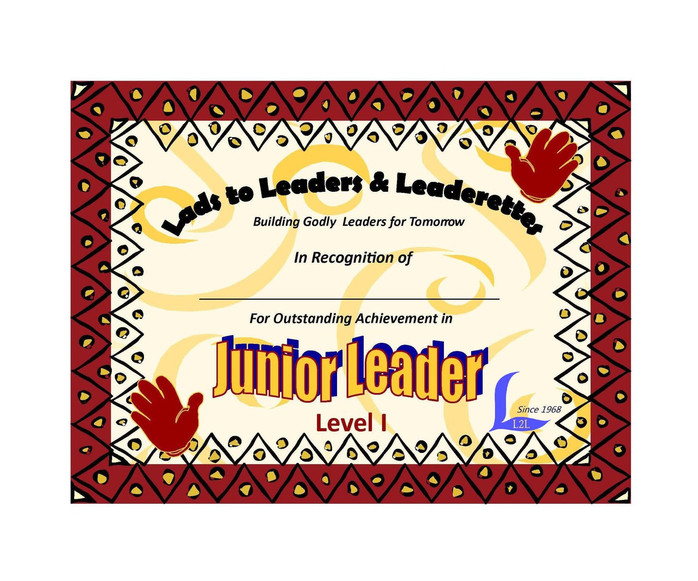 Junior Leader certificates