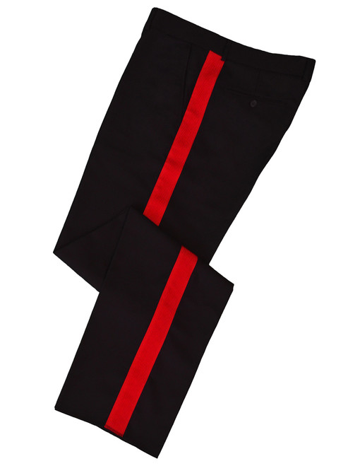 Black w/ Red Stripe Honor Guard Pants