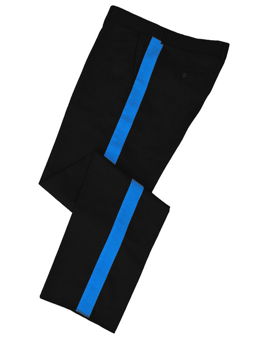 Black w/ Medium Blue Stripe Honor Guard Pants