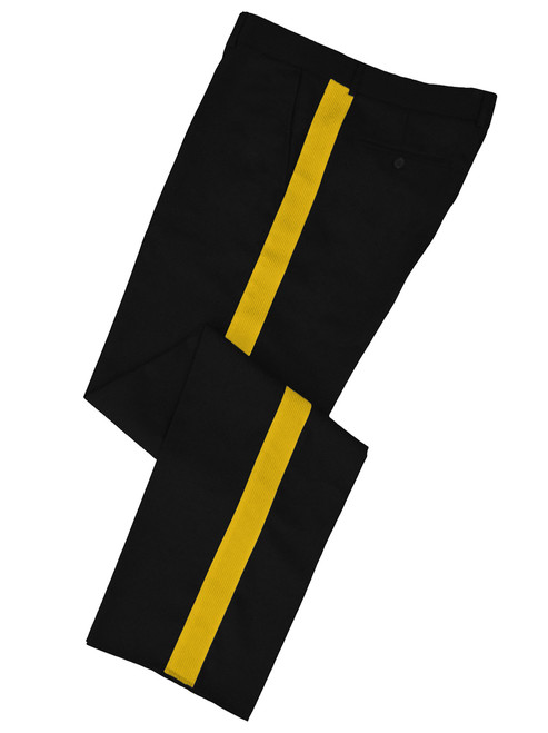 Black w/ Gold Stripe Honor Guard Pants